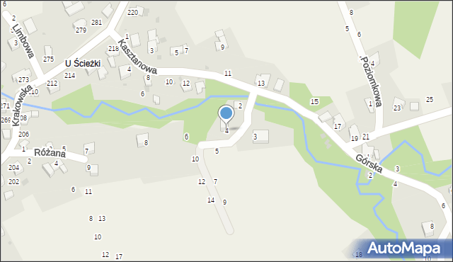 Pewel Ślemieńska, Barwna, 4, mapa Pewel Ślemieńska