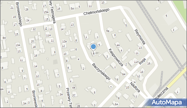 Piaseczno, Baczyńskiego Krzysztofa Kamila, 5, mapa Piaseczno