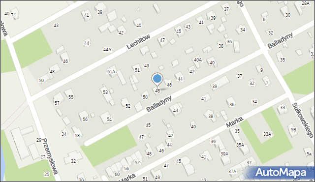 Piaseczno, Balladyny, 48, mapa Piaseczno
