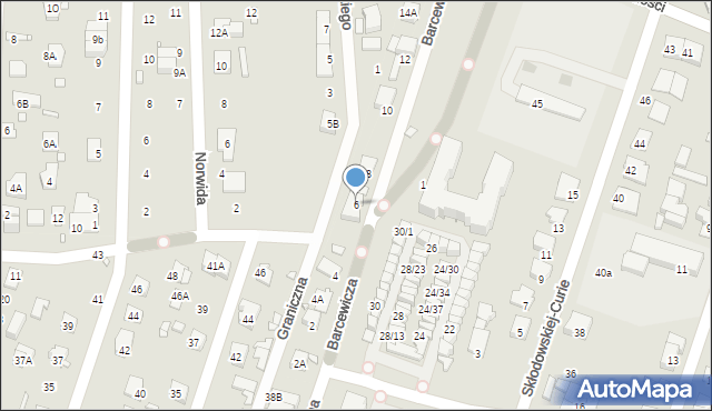 Piastów, Barcewicza Stanisława, 6, mapa Piastów