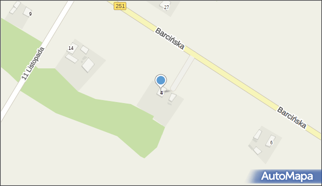 Piechcin, Barcińska, 4, mapa Piechcin