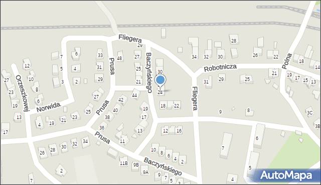 Piechowice, Baczyńskiego Krzysztofa Kamila, 24, mapa Piechowice