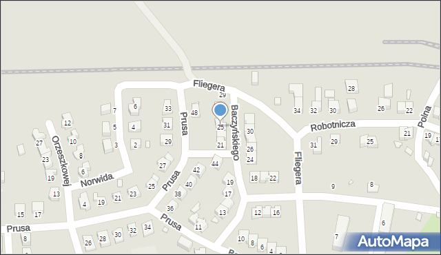 Piechowice, Baczyńskiego Krzysztofa Kamila, 25, mapa Piechowice