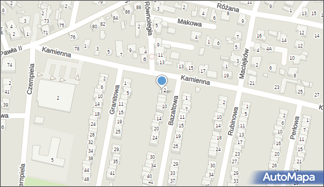 Piekary Śląskie, Bazaltowa, 4, mapa Piekary Śląskie