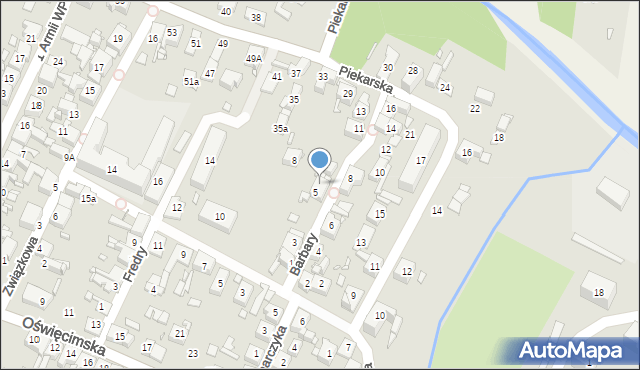 Piekary Śląskie, Barbary, 7, mapa Piekary Śląskie