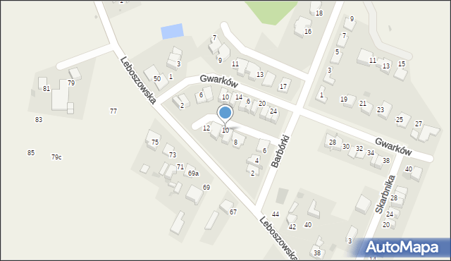 Pilchowice, Barbórki, 10, mapa Pilchowice