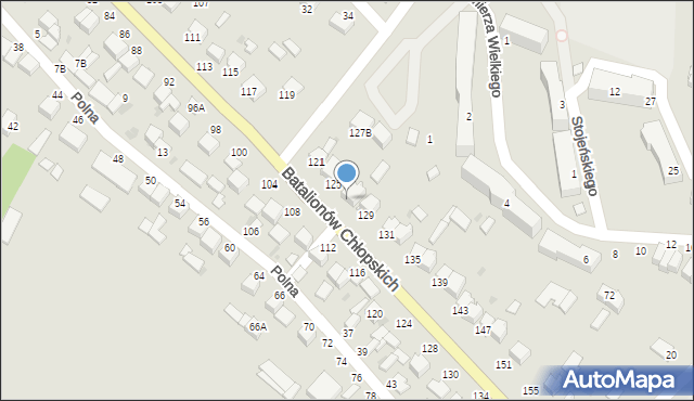 Pińczów, Batalionów Chłopskich, 127, mapa Pińczów