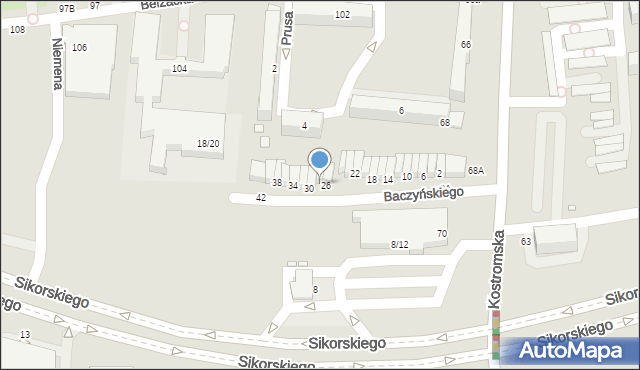 Piotrków Trybunalski, Baczyńskiego Krzysztofa Kamila, 28, mapa Piotrków Trybunalski