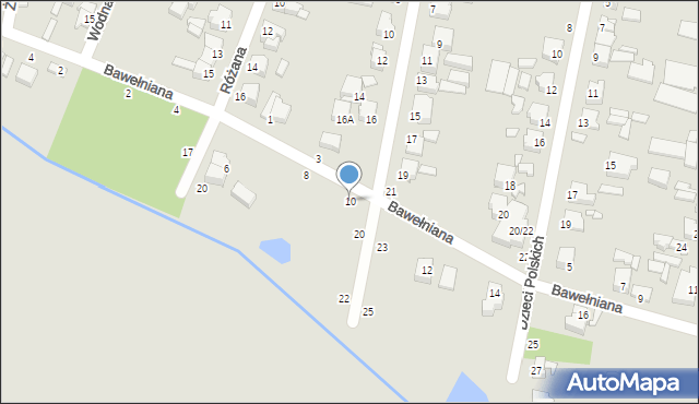 Piotrków Trybunalski, Bawełniana, 10, mapa Piotrków Trybunalski