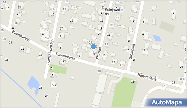 Piotrków Trybunalski, Bawełniana, 11, mapa Piotrków Trybunalski