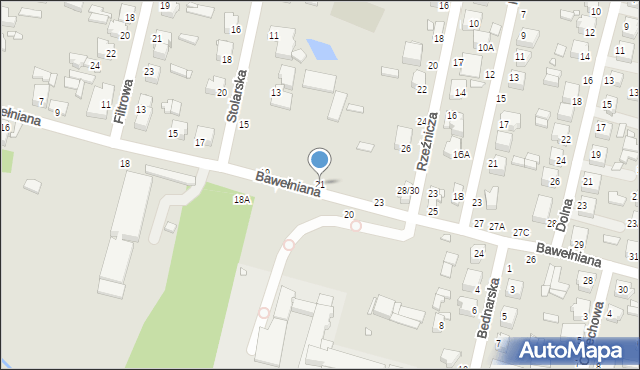 Piotrków Trybunalski, Bawełniana, 21, mapa Piotrków Trybunalski