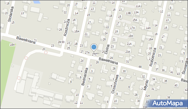 Piotrków Trybunalski, Bawełniana, 27C, mapa Piotrków Trybunalski