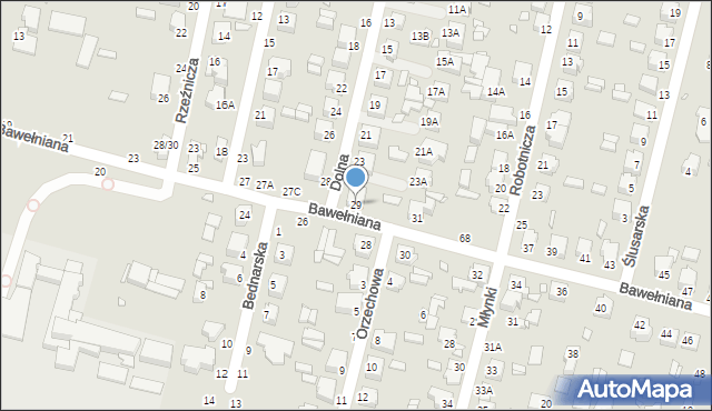 Piotrków Trybunalski, Bawełniana, 29, mapa Piotrków Trybunalski