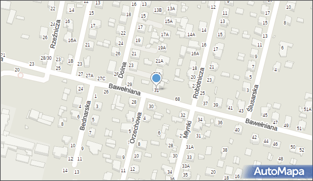 Piotrków Trybunalski, Bawełniana, 31, mapa Piotrków Trybunalski