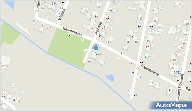 Piotrków Trybunalski, Bawełniana, 6, mapa Piotrków Trybunalski