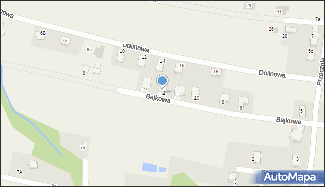 Pisarzowice, Bajkowa, 14, mapa Pisarzowice