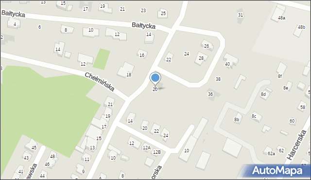 Płock, Bałtycka, 20, mapa Płock