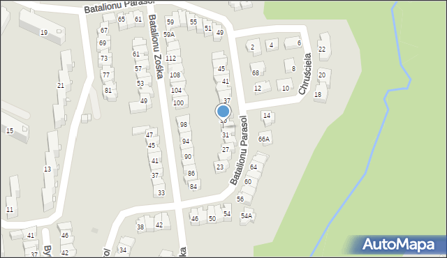 Płock, Batalionu Parasol, 33, mapa Płock