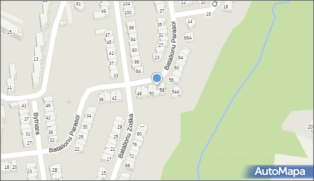 Płock, Batalionu Parasol, 52, mapa Płock