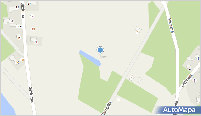 Pluski, Bartąska, 20, mapa Pluski