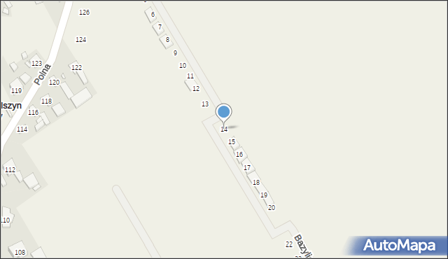 Podolszyn, Bazyliowa, 14, mapa Podolszyn