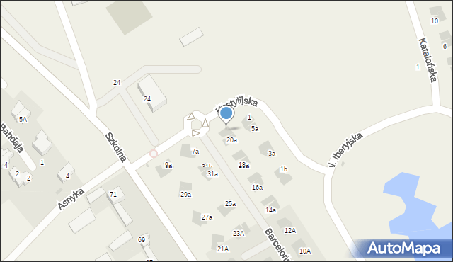 Pogórze, Barcelońska, 20b, mapa Pogórze