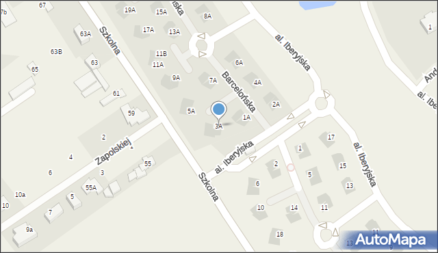 Pogórze, Barcelońska, 3A, mapa Pogórze