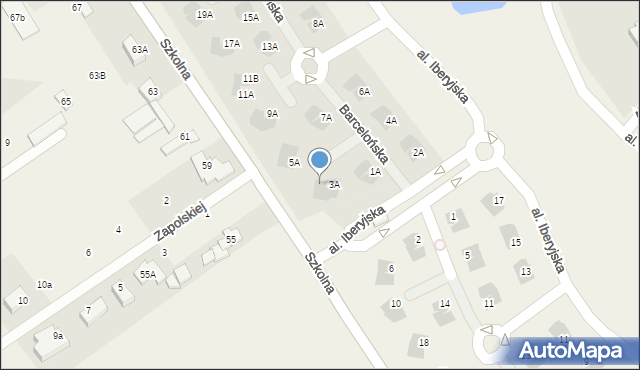 Pogórze, Barcelońska, 3B, mapa Pogórze