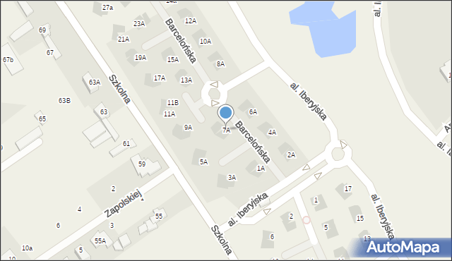 Pogórze, Barcelońska, 7A, mapa Pogórze