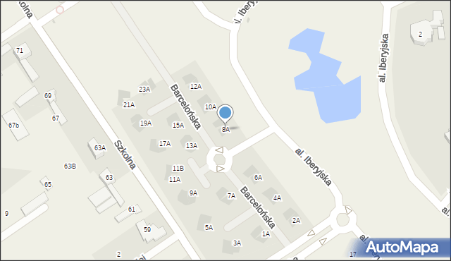 Pogórze, Barcelońska, 8A, mapa Pogórze