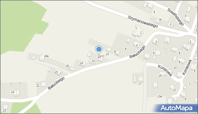 Pogorzyce, Bałuckiego Michała, 12, mapa Pogorzyce