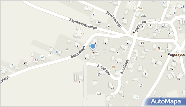 Pogorzyce, Bałuckiego Michała, 5, mapa Pogorzyce