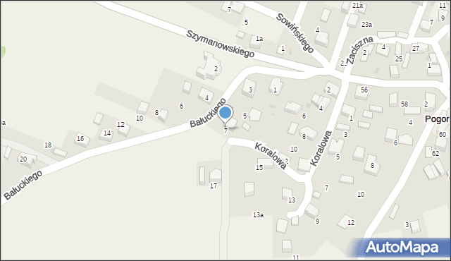Pogorzyce, Bałuckiego Michała, 7, mapa Pogorzyce