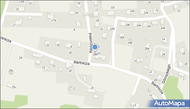 Pogorzyce, Bartnicza, 16b, mapa Pogorzyce