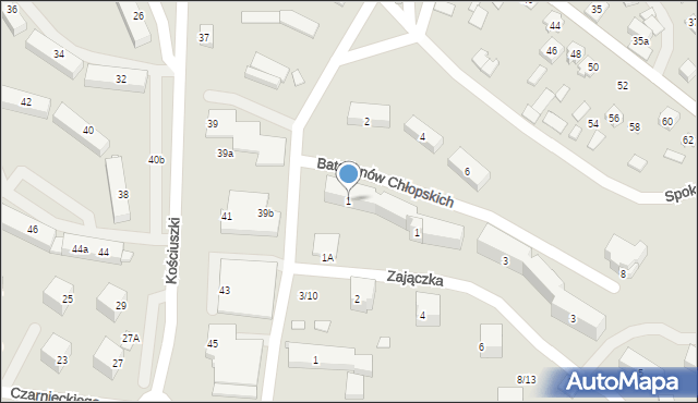 Połaniec, Batalionów Chłopskich, 1, mapa Połaniec