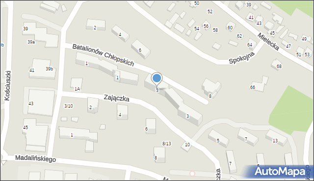 Połaniec, Batalionów Chłopskich, 3, mapa Połaniec