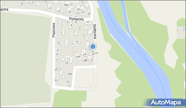 Pomiechowo, Bałtycka, 11, mapa Pomiechowo