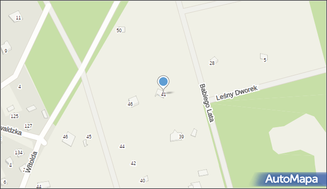 Popowo-Letnisko, Babiego Lata, 41, mapa Popowo-Letnisko