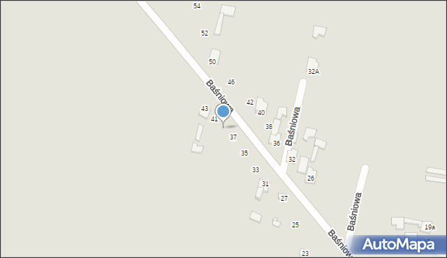 Poręba, Baśniowa, 39, mapa Poręba
