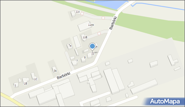 Poręba, Barbórki, 11, mapa Poręba