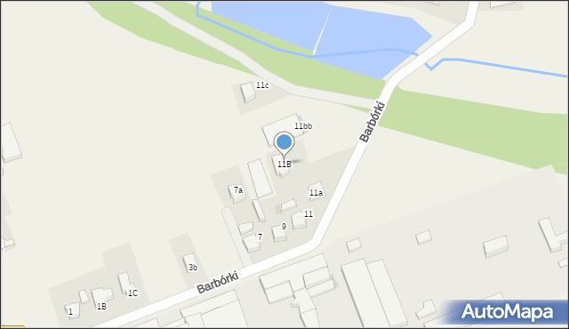 Poręba, Barbórki, 11B, mapa Poręba