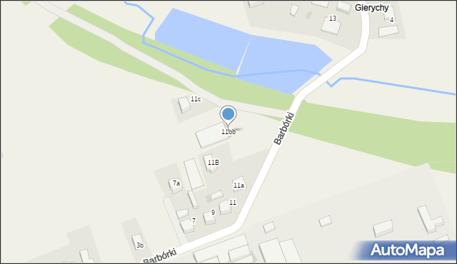 Poręba, Barbórki, 11bb, mapa Poręba