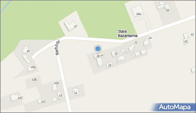 Poręba, Barbórki, 16, mapa Poręba