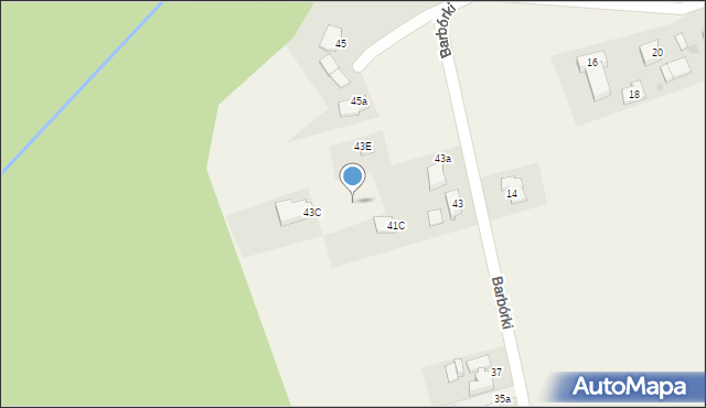 Poręba, Barbórki, 43b, mapa Poręba