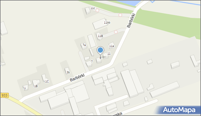 Poręba, Barbórki, 9, mapa Poręba