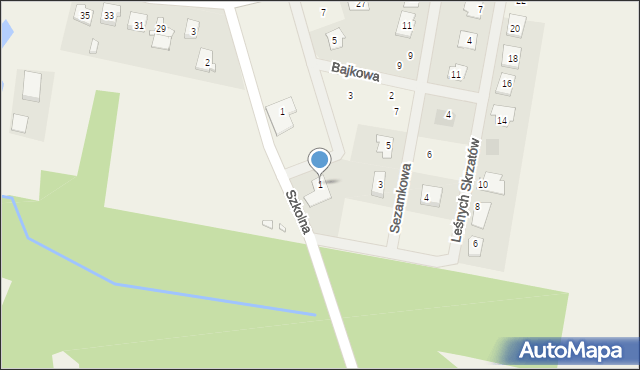 Potrzanowo, Bajkowa, 1, mapa Potrzanowo