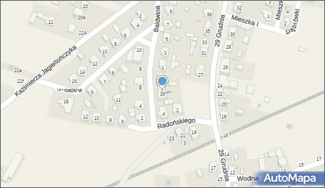 Powidz, Baldwina, 1b, mapa Powidz