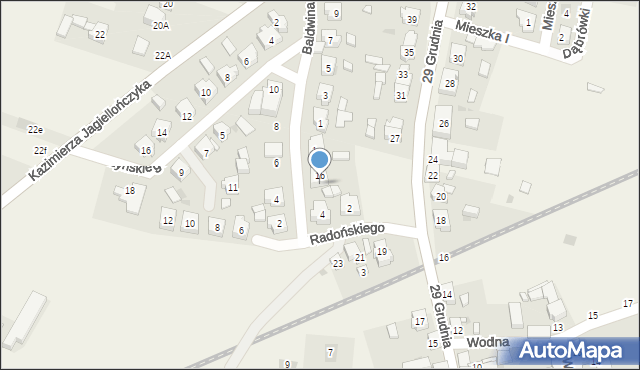 Powidz, Baldwina, 1c, mapa Powidz