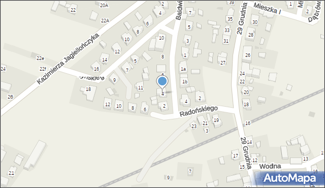 Powidz, Baldwina, 4, mapa Powidz