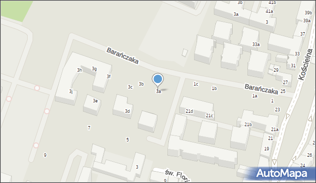 Poznań, Barańczaka Stanisława, 3a, mapa Poznania